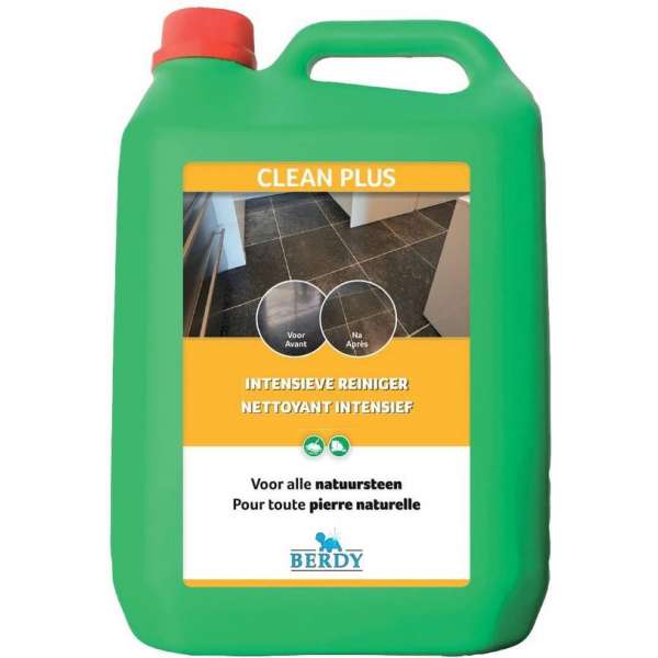 Clean Plus - Vuiloplosser NATUURSTEEN (binnen en buiten) - Berdy - 5 L Clean Plus - Vuiloplosser NATUURSTEEN (binnen en buiten) - Berdy - 5 L