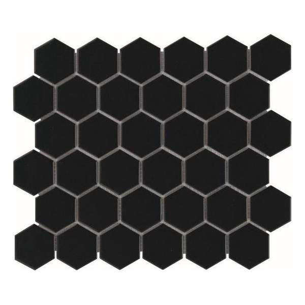 0,91m² - Mozaiek Tegels - Barcelona Hexagon Zwart 5,1x5,9 0,91m² - Mozaiek Tegels - Barcelona Hexagon Zwart 5,1x5,9