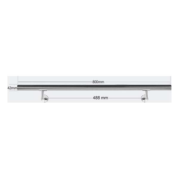 Roestvrij stalen leuning, trapleuning 80 cm - trap leuning rvs geborsteld - met houders - 800 mm - Multistrobe Roestvrij stalen leuning, trapleuning 80 cm - trap leuning rvs geborsteld - met houders - 800 mm - Multistrobe