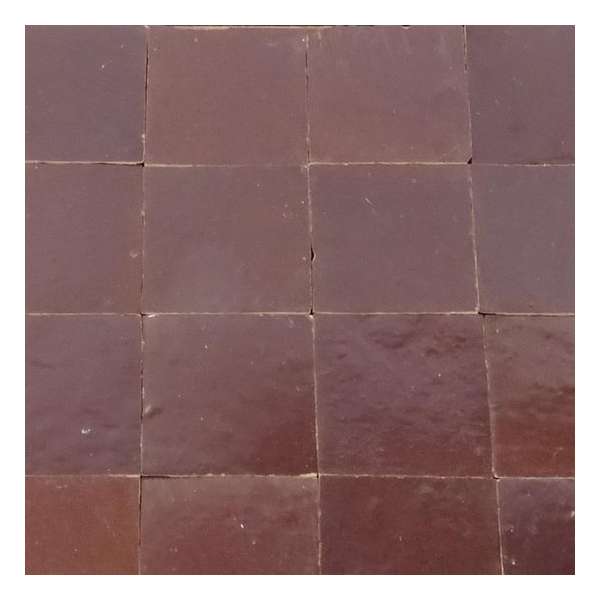 Handgemaakte aardewerk zellige tegels donkerbruin 10 x 10 Handgemaakte aardewerk zellige tegels donkerbruin 10 x 10
