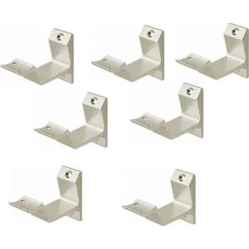 Leuninghouder nieuw zilver - Opschroef - Hol zadel  Hermeta - 3542-02 - Verpakt per 7 stuks