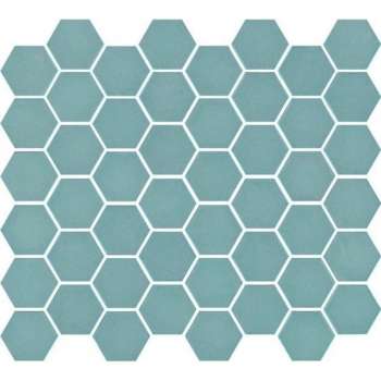 1m² -Mozaiek Valencia Hexagon Turquoise Mat 4,3x4,9