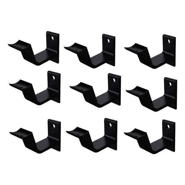 Leuninghouder zwart - Keilboutbevestiging - Hol zadel Hermeta - 3553-18 - 9 stuks Leuninghouder zwart - Keilboutbevestiging - Hol zadel Hermeta - 3553-18 - 9 stuks