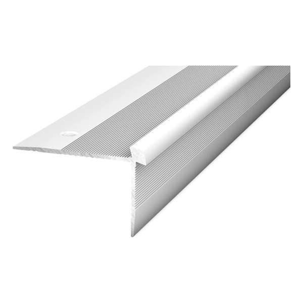 Aluminium trapprofiel geboord - L-profiel - 42mm x 2,50m Aluminium trapprofiel geboord - L-profiel - 42mm x 2,50m