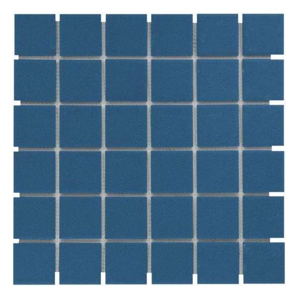 The Mosaic Factory London mozaïektegel 4.8x4.8x0.6cm voor vloer binnen en buiten vierkant porselein blauw mat met antislip The Mosaic Factory London mozaïektegel 4.8x4.8x0.6cm voor vloer binnen en buiten vierkant porselein blauw mat met antislip
