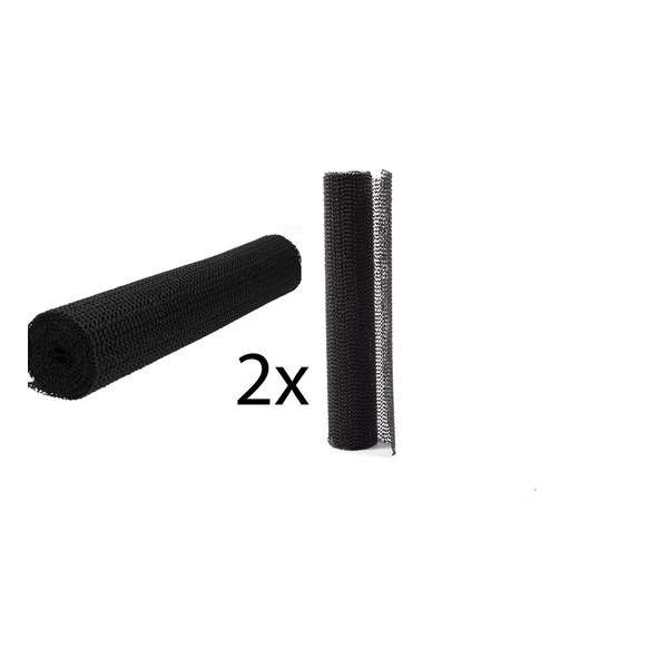 2x Non Slip Grip mat – Zwart – 30x150cm | Niet Klevende Antislipmat Gaas Patroon voor Bureaus en Keukenlades 2x Non Slip Grip mat – Zwart – 30x150cm | Niet Klevende Antislipmat Gaas Patroon voor Bureaus en Keukenlades