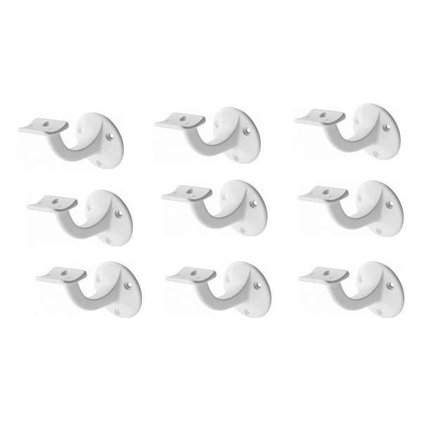 Leuninghouder Wit - Opschroef - Hol zadel Hermeta - 3500-79 - 9 stuks Leuninghouder Wit - Opschroef - Hol zadel Hermeta - 3500-79 - 9 stuks
