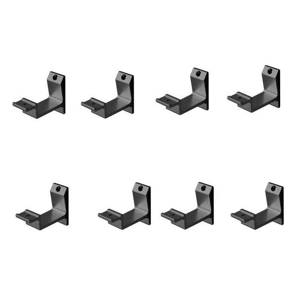 Leuninghouder zwart - Opschroef - Vlak zadel Hermeta - 3540-18 - 8 stuks Leuninghouder zwart - Opschroef - Vlak zadel Hermeta - 3540-18 - 8 stuks