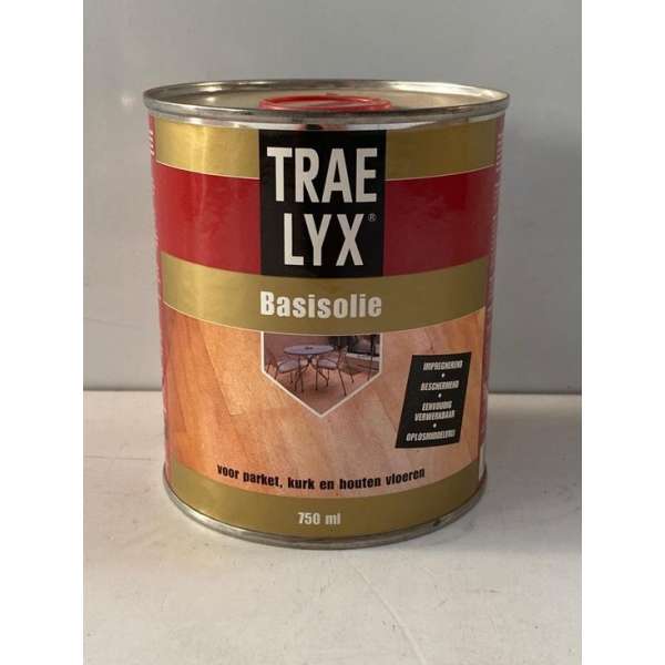Trae Lyx basisolie voor parket,kurk en houten vloeren 750 ml Trae Lyx basisolie voor parket,kurk en houten vloeren 750 ml