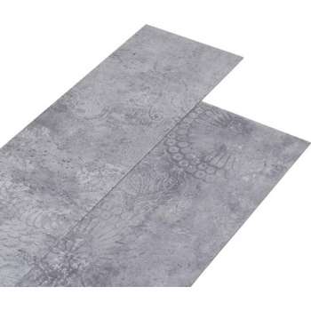 vidaXL Vloerplanken 5.26 m² 2 mm PVC cementgrijs