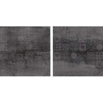 1,5m² - Tegels Concrete Antraciet Decor 60x60 cm - Vloer- en wandtegel