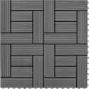 Terrastegels 11 stuks 30 x 30 cm WPC 1 m2 (grijs)