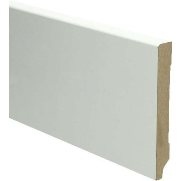 Hoge plinten - MDF - Moderne plint 120x15 mm - Wit - Voorgelakt - RAL 9010 - Per stuk 2,4m Hoge plinten - MDF - Moderne plint 120x15 mm - Wit - Voorgelakt - RAL 9010 - Per stuk 2,4m