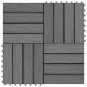 vidaXL Terrastegels diep reliëf 30x30 cm 1 m² HKC grijs 11 st