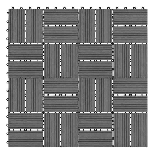 Terrastegels 30x30 cm 1 m² HKC grijs 11 st Terrastegels 30x30 cm 1 m² HKC grijs 11 st