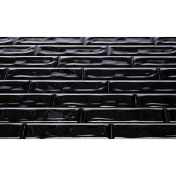 Ossido Glans Zwart | Wandtegel | 7,5×30