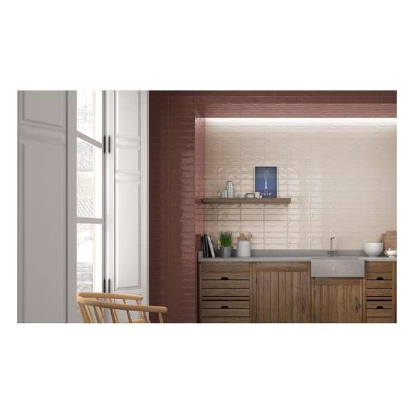 1m² - Wandtegels Keuken / Badkamer Allegro Marsala Glans - 7,5x30 cm 1m² - Wandtegels Keuken / Badkamer Allegro Marsala Glans - 7,5x30 cm