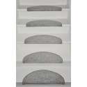 Trapmat Halve maan effen beige - beige rand 15 stuks