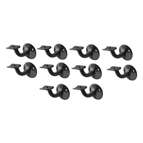 Leuninghouder zwart 75mm - Opschroef - Hol zadel Hermeta - 3505-70 - 10 stuks Leuninghouder zwart 75mm - Opschroef - Hol zadel Hermeta - 3505-70 - 10 stuks
