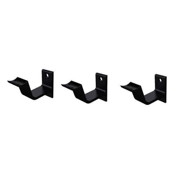 Leuninghouder zwart - Keilboutbevestiging - Hol zadel Hermeta - 3 stuks Leuninghouder zwart - Keilboutbevestiging - Hol zadel Hermeta - 3 stuks