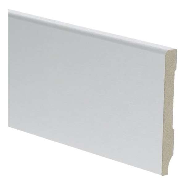 Hoge plinten - MDF - Moderne plint 70x9 mm - Wit - Voorgelakt - RAL 9010 - Per stuk 2,4m Hoge plinten - MDF - Moderne plint 70x9 mm - Wit - Voorgelakt - RAL 9010 - Per stuk 2,4m