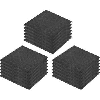vidaXL Valtegels 18 st 50x50x3 cm rubber zwart