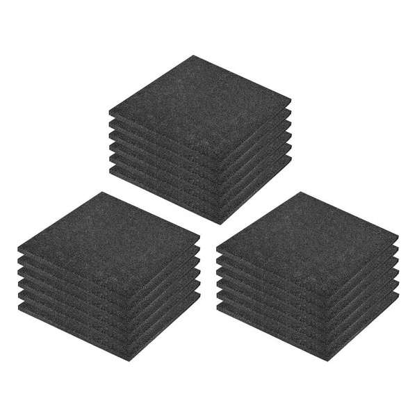 vidaXL Valtegels 18 st 50x50x3 cm rubber zwart vidaXL Valtegels 18 st 50x50x3 cm rubber zwart