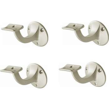 Leuninghouder Nieuw zilver - Opschroef - Hol zadel - Gegoten - Hermeta - 3500-02 - 4 stuks