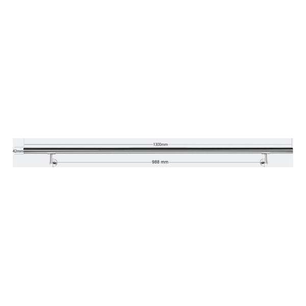Roestvrij stalen leuning, trapleuning 130 cm - trap leuning rvs geborsteld - met houders - 1300 mm - Multistrobe Roestvrij stalen leuning, trapleuning 130 cm - trap leuning rvs geborsteld - met houders - 1300 mm - Multistrobe
