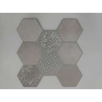 10 pakken (16,6 m2) mozaiektegel Hexagon New Flower 420x440mm Mat Beige