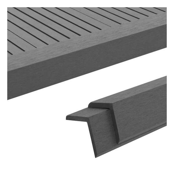 Terras hoekplinten 170 cm HKC grijs 5 st Terras hoekplinten 170 cm HKC grijs 5 st