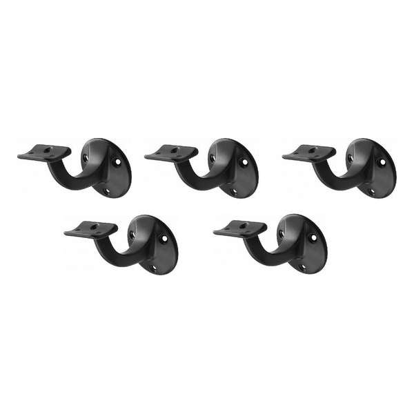Leuninghouder zwart 65mm - Opschroef - Hol zadel Hermeta - 3500-70 - 5 stuks Leuninghouder zwart 65mm - Opschroef - Hol zadel Hermeta - 3500-70 - 5 stuks