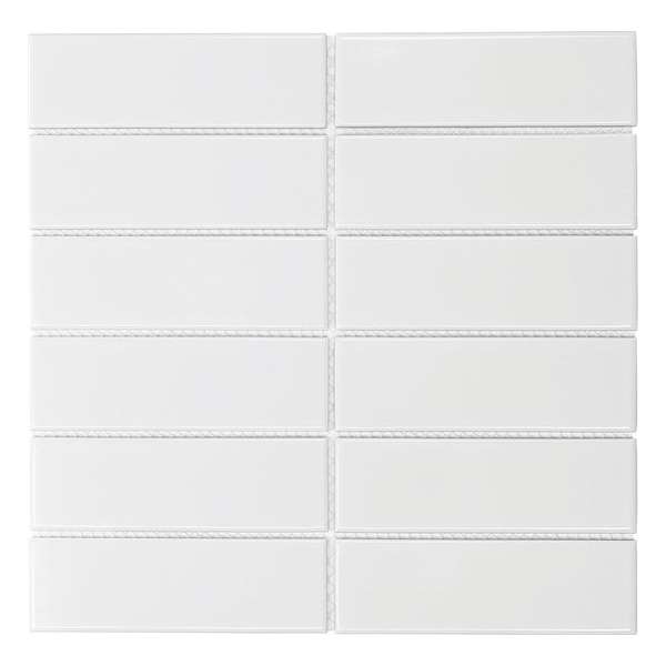 0,86m² - Mozaiek Tegels - Barcelona Rechthoek Wit Glans 4,5x14,5cm 0,86m² - Mozaiek Tegels - Barcelona Rechthoek Wit Glans 4,5x14,5cm