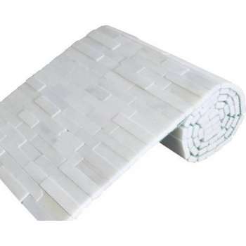 Mozaiek Brickstone rol white 34,0x150,0 cm -  Wit Prijs per 1 rol.