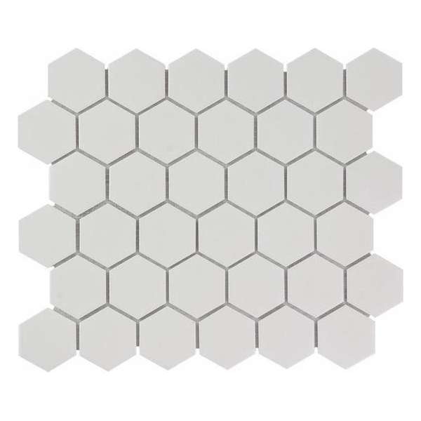 0,91m² - Mozaiek Tegels - Barcelona Hexagon Extra Wit 5,1x5,9 0,91m² - Mozaiek Tegels - Barcelona Hexagon Extra Wit 5,1x5,9