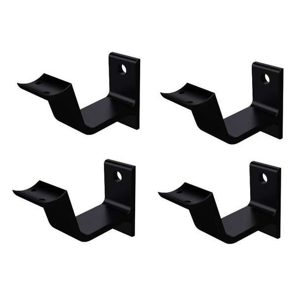 Leuninghouder zwart - Keilboutbevestiging - Hol zadel Hermeta - 3553-18 - 4 stuks Leuninghouder zwart - Keilboutbevestiging - Hol zadel Hermeta - 3553-18 - 4 stuks