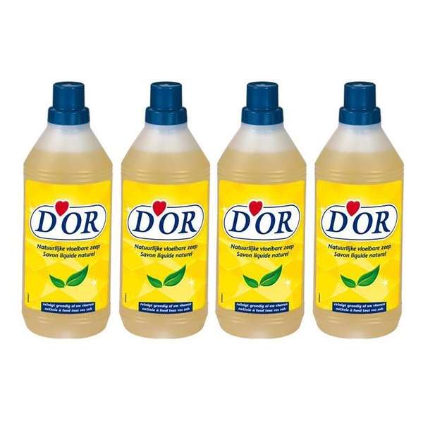 D'Or Natuurlijk Vloeibare Zeep - 4 x 1L - Voordeelverpakking D'Or Natuurlijk Vloeibare Zeep - 4 x 1L - Voordeelverpakking