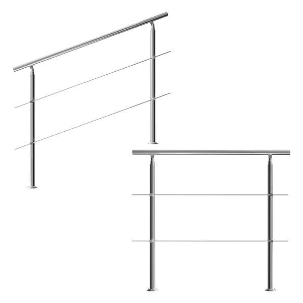 Monzana trapleuning edelstaal – 150 cm met 2 horizontale spijlen – balustrade Monzana trapleuning edelstaal – 150 cm met 2 horizontale spijlen – balustrade