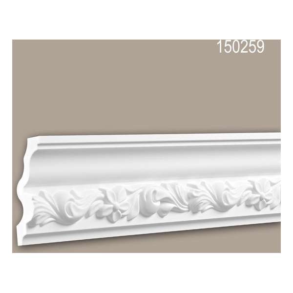 Kroonlijst 150259 Profhome Sierlijst Lijstwerk rococo barok stijl wit 2 m Kroonlijst 150259 Profhome Sierlijst Lijstwerk rococo barok stijl wit 2 m