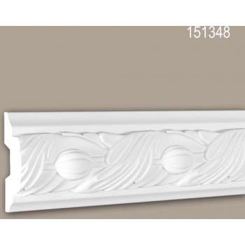 Wandlijst 151348 Profhome Lijstwerk Sierlijst rococo barok stijl wit 2 m