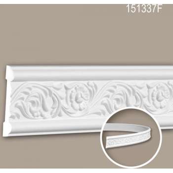 Wandlijst 151337F Profhome Lijstwerk flexibele lijst Sierlijst rococo barok stijl wit 2 m