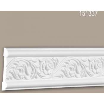 Wandlijst 151337 Profhome Lijstwerk Sierlijst rococo barok stijl wit 2 m