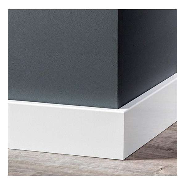 BL MDF plint 120x15 V313 wit gegrond recht BL MDF plint 120x15 V313 wit gegrond recht