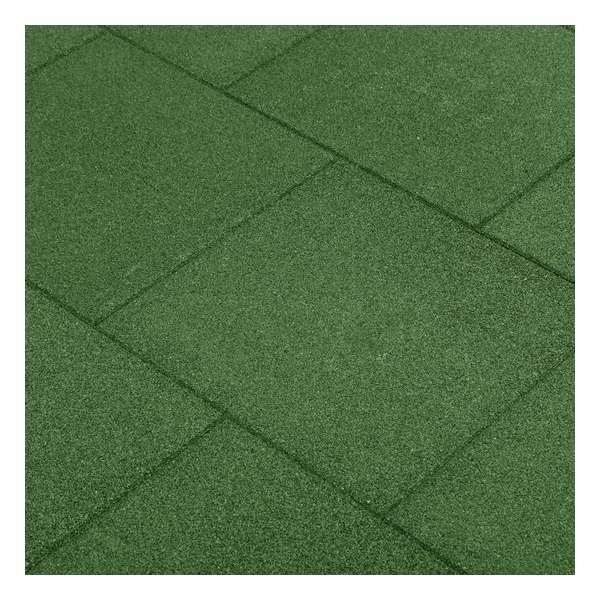 vidaXL Valtegels 6 st 50x50x3 cm rubber groen vidaXL Valtegels 6 st 50x50x3 cm rubber groen