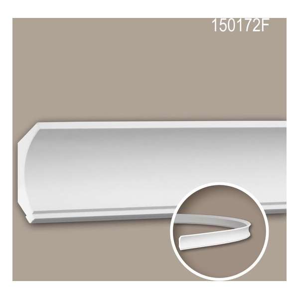 Kroonlijst 150172F Profhome Sierlijst flexibele lijst Lijstwerk modern design wit 2 m Kroonlijst 150172F Profhome Sierlijst flexibele lijst Lijstwerk modern design wit 2 m