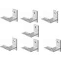 Leuninghouder naturel - Keilboutbevestiging - Hol zadel  Hermeta - 3543-01- 7 stuks