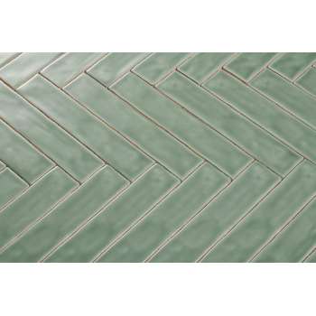 Oud Hollands Handvorm Witjes | Apple Green | 5x25 cm Tegels