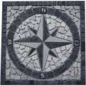 Mozaiek medallion windroos 30 x 30