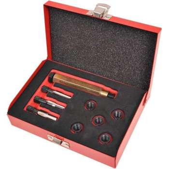 Gloeibougie draad reparatie set M10 x 1,25 mm 9-delig