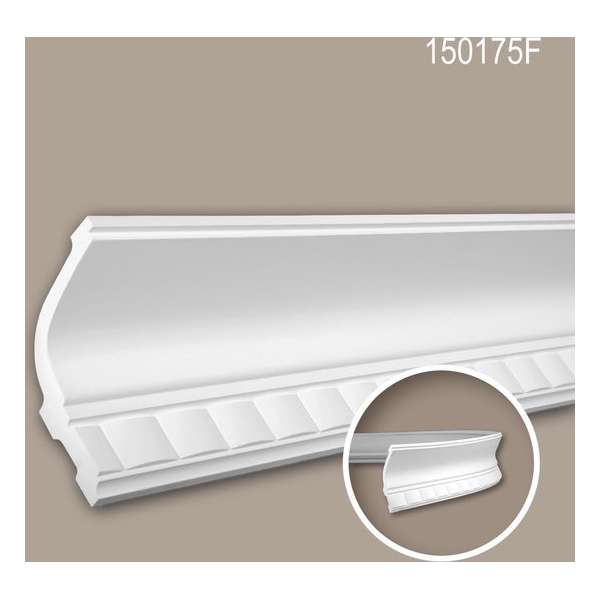 Kroonlijst 150175F Profhome Sierlijst flexibele lijst Lijstwerk neo-classicisme stijl wit 2 m Kroonlijst 150175F Profhome Sierlijst flexibele lijst Lijstwerk neo-classicisme stijl wit 2 m